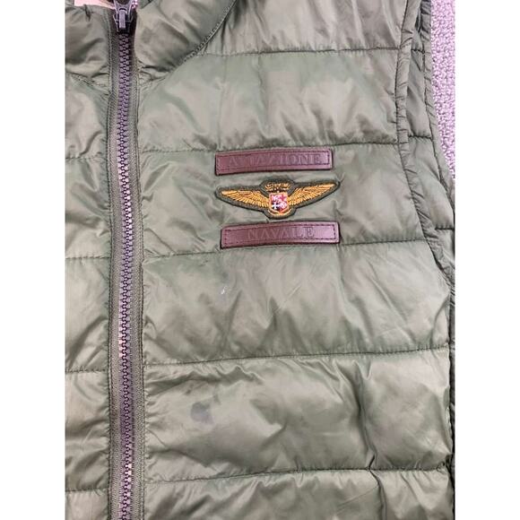 Aviazione Navale Puffer Aviation Vest Men's Small  Italian Navy And Wings Patch - Picture 11 of 12